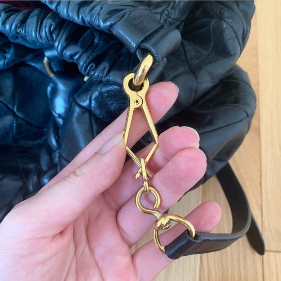 Miu Miu black Harlequin Patchwork Boho Bag - Picture 11 of 12